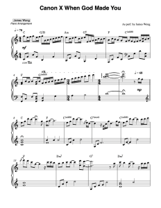 Canon X When God Made You sheet music preview