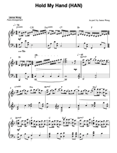 Canon X Hold My Hand (HAN) sheet music preview