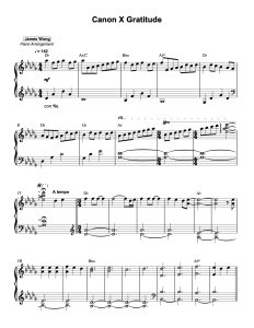 Canon X Gratitude sheet music preview