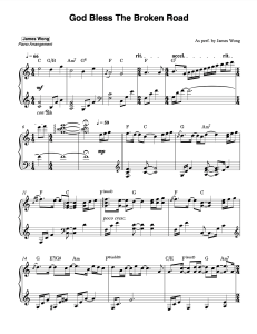 Canon X God Bless The Broken Road sheet music preview