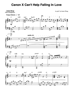 Can't Help Falling In Love sheet music preview