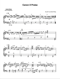 Canon X Praise sheet music preview
