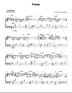Canon X Praise sheet music preview