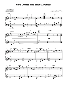 Here Comes The Bride X Perfect sheet music preview