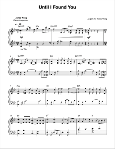 Until I Found You sheet music preview
