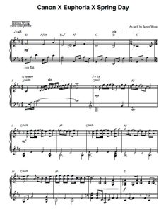 Canon X Euphoria X Spring Day sheet music preview