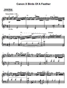 Canon X Birds Of A Feather sheet music preview