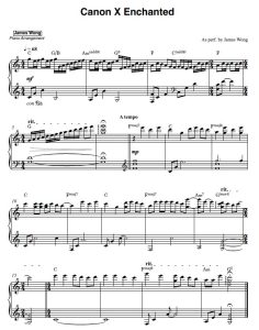 Canon X Enchanted sheet music preview