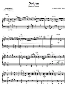 Canon X Golden (Wedding Entance) sheet music preview