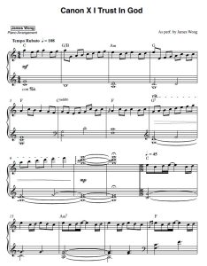 Canon X I Trust In God sheet music preview