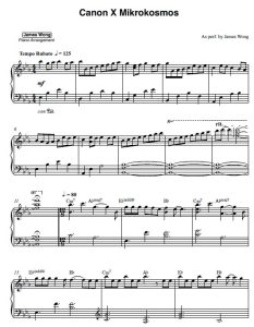 Canon X Mikrokosmos sheet music preview