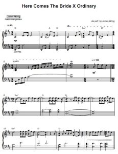 Here Comes The Bride X Ordinary sheet music preview