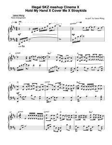 The Illegal SKZ mashup (Cinema X Hold My Hand X Cover Me X Stray Kids) sheet music preview