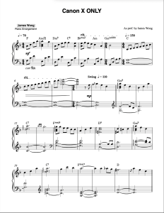 Canon X ONLY sheet music preview
