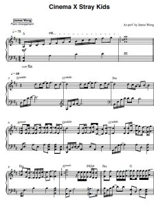 Cinema X Stray Kids sheet music preview