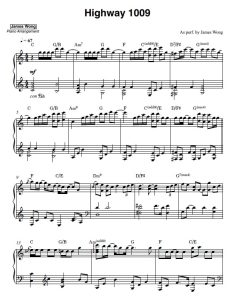 Highway 1009 sheet music preview