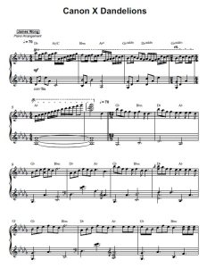 Dandelions sheet music preview