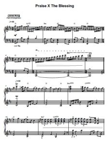 Praise X The Blessing sheet music preview