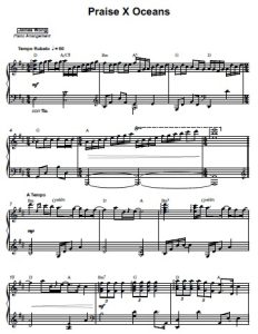 Praise X Oceans sheet music preview